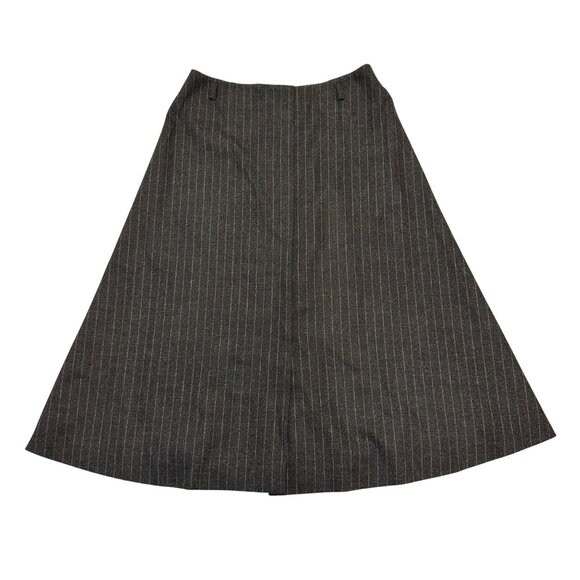 Max Mara Wool A-Line Knee Length Skirt Size 8 US Gray Classic Academia Career - Picture 1 of 12